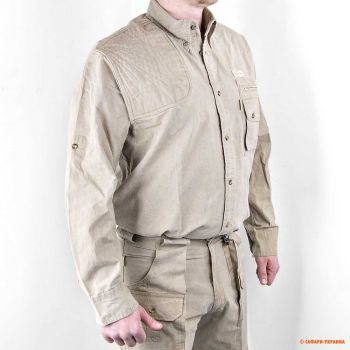 Рубашка для сафари из 100% хлопка Tag Safari Men`s hunter shirt, песочная