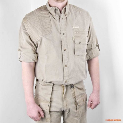 Рубашка для сафари из 100% хлопка Tag Safari Men`s hunter shirt, песочная