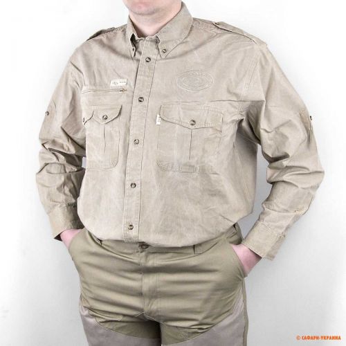 Рубашка для сафари Tag Safari Safari, 100% хлопок, песочная