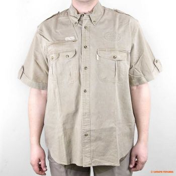 Рубашка с коротким рукавом для сафари Tag Safari Safari, 100% хлопок, песочная