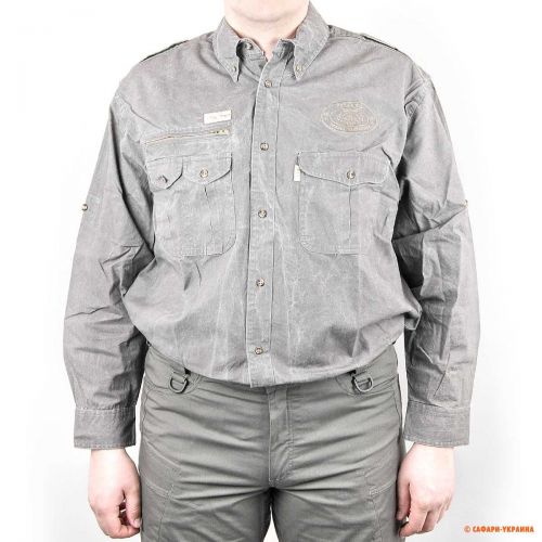 Рубашка для сафари Tag Safari, 100% хлопок, серая