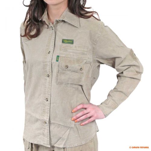 Рубашка женская для стрельбы Tag Safari Hunter, 100% хлопок, песочная