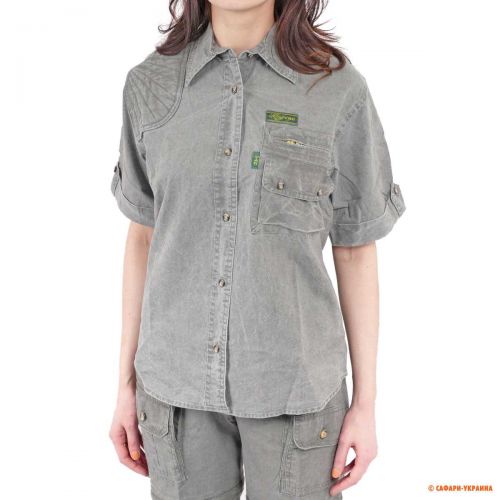 Рубашка для сафари женская Tag Safari Ladies Hunter Shirt, 100% хлопок, серая
