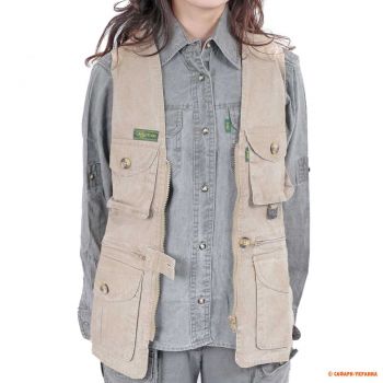 Жилетка жіноча для сафарі Tag Safari Travel Vest, пісочна, 100% бавовна