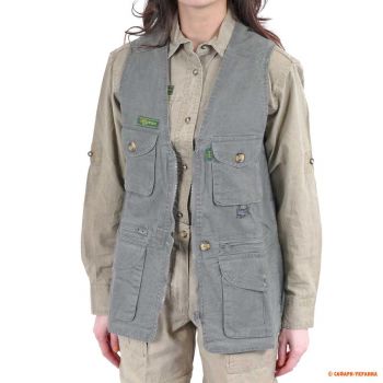 Жилетка женская для сафари Tag Safari Travel Vest, серая, 100% хлопок