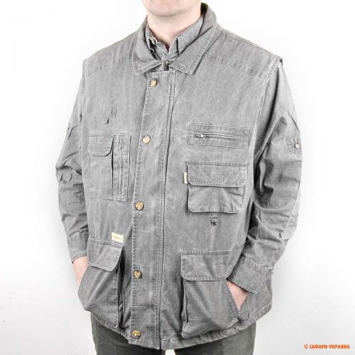 Жилетка з бавовни для сафарі Tag Safari Travel Vest, сіра 