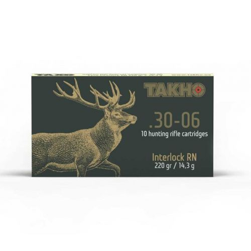 Патрон нарізний Тахо, кал.30-06 Sprg, тип кулі: Interlock RN, вага: 14,3 g / 220 grs 