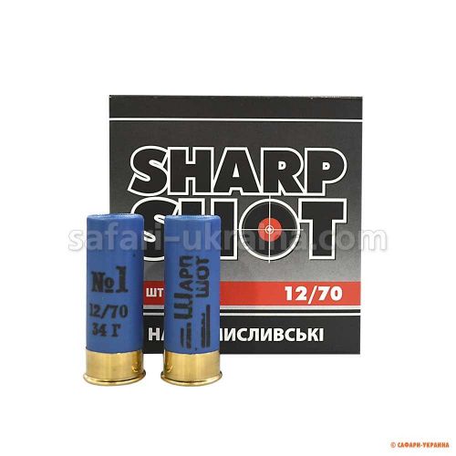 Охотничий патрон Тахо Sharp Shot, кал.12/70, №1, навеска 34г (в контейнере)