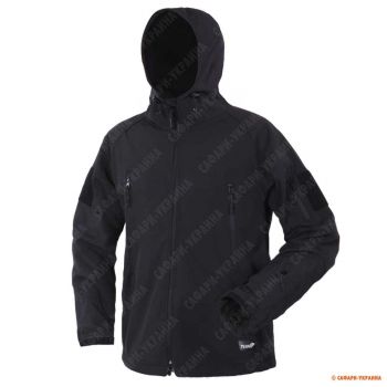 Куртка тактична Texar Softshell Falcon, з флісовою підкладкою, колір black