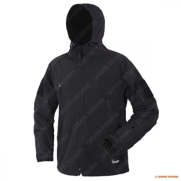 Куртка тактическая Texar Softshell Falcon, с флисовой подкладкой, цвет black