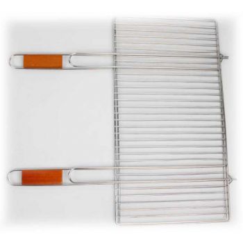 Решетка для гриля Time Eco 2017 с двумя деревянными ручками, 65 х 35 см
