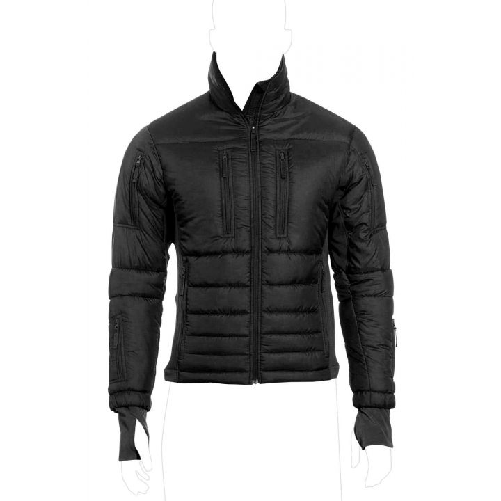 Куртка утепленная тактическая UF PRO Delta ML черная, манжеты с вырезом под большой палец