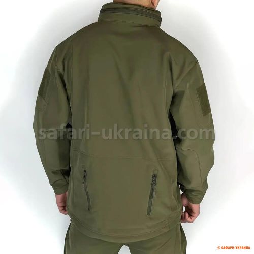 Куртка з капюшоном, Soft-shell, олива 