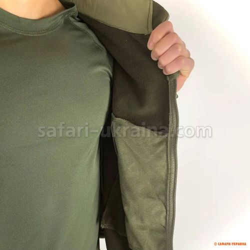 Куртка з капюшоном, Soft-shell, олива 