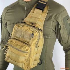 Тактична сумка на одне плече 10 л, колір койот