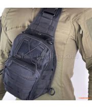 Тактична сумка на одне плече 10 л, колір чорний