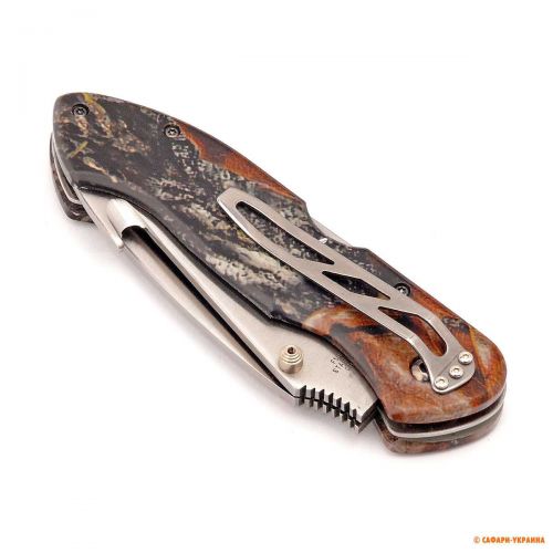 Складаний ніж для туризму та полювання Outdoor Life Twin Summit Folder Camo, лезо 75 мм 