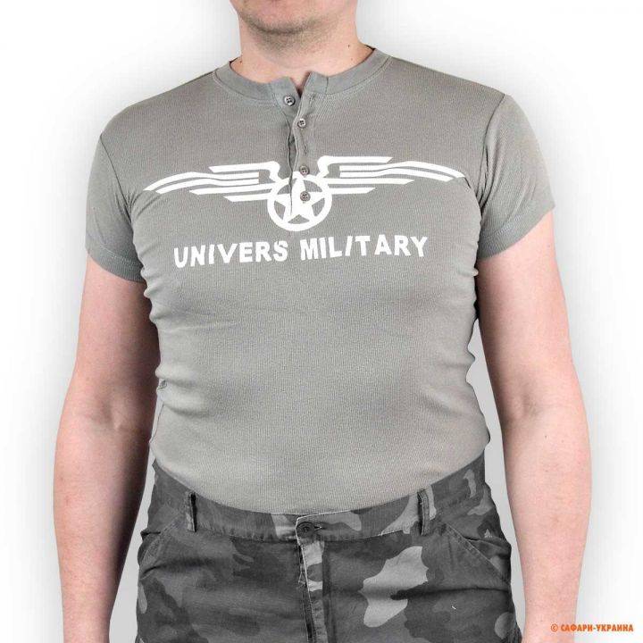 Футболка з бавовни Univers T-shirt militare, колір: хакі 