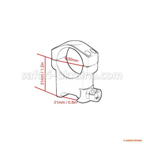 Кольца Vector Optics Mark, 30 мм, High