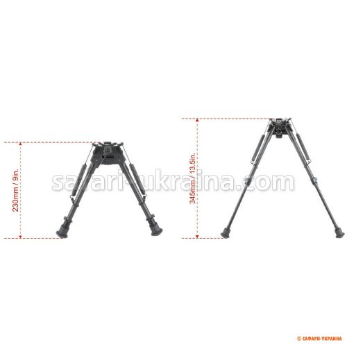 Сошки Vector Optics 230-345 мм, подпружиненные с рычагом
