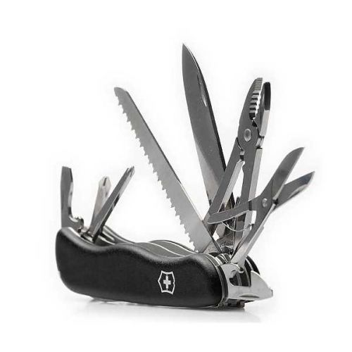 Нож мультитул Victorinox Workchamp Vx09064.3, 21 предмет, длина 111мм, черный