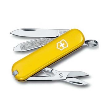 Нож мультитул Victorinox Classic SD Vx06223.8, 7 предметов, длина 58мм, желтый