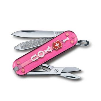 Нож мультитул Victorinox Classic SD Vx06223.T855, 7 предметов, длина 58мм, розовый