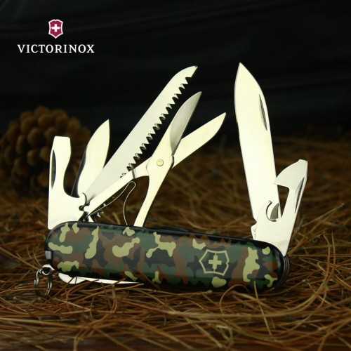 Мультитул Victorinox Huntsman Vx13713.94, 15 предметів, довжина 91м, камуфляж 