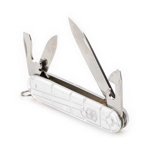 Мультитул Victorinox Spartan Vx13603.T7, 12 предметів, довжина 91мм, напівпрозорий сірий 