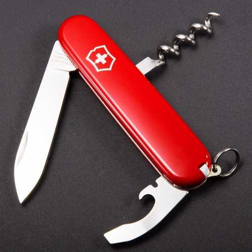 Нож мультитул Victorinox Waiter Vx03303, 9 предметов, длина 84мм, красный