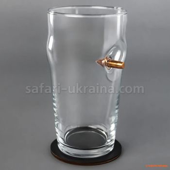 Бокал для пива з кулею, кал. 7.62 мм