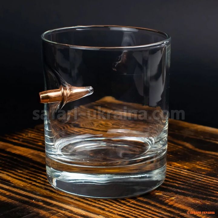 Склянка для віскі з кулею, кал. 7.62 мм 