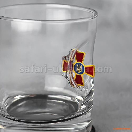 Склянка для віскі з емблемою ЗСУ 