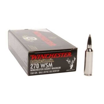 Патрон Winchester Supreme, кал.270 WSM, тип пули: Ballistic Silvertip, вес: 9,7 g/150 grs