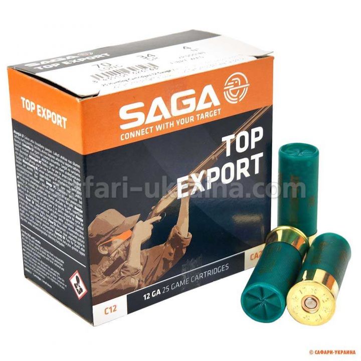 Охотничий Патрон SAGA EXPORT, кал.12/70, № 4, навеска 34 г, без контейнера