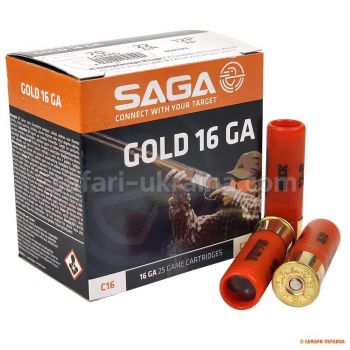 Патрон SAGA GOLD BUCK 12P, кал.16/70, навеска 22 г