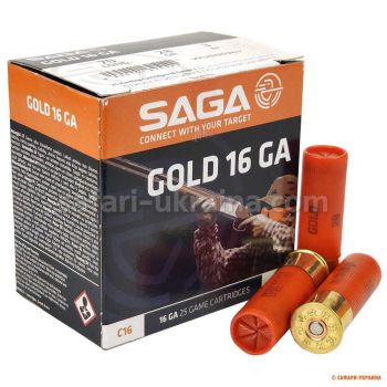 Патрон охотничий SAGA GOLD, кал.16/70, № 3, навеска 28 г, в контейнере