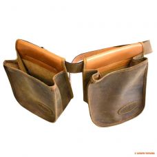 Сумка мисливська з поясом Artipel BORSA 025, на 110 патронів, натуральна шкіра