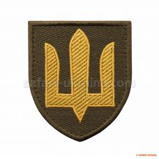 Нашивка "Сухопутні війська ЗСУ", олива/жовтий