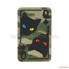 M-Tac нашивка Queen of spades Multicam/Black