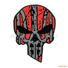 M-Tac нашивка Ukrainian Punisher 3D PVC Red/Black