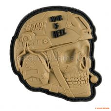M-Tac нашивка War is Hell 3D PVC Coyote