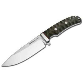 Нож для охоты Boker Savannah, длина клинка 12,6 см, с кожаным чехлом