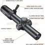 Приціл оптичний Bushnell AR Optics 1-6Х24. Сітка BTR-1 з підсвічуванням 