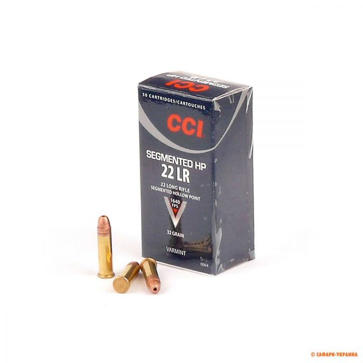 Патрон CCI, кал. 22 LR, тип кулі: SHP, вага: 32 gr/2,07 г 