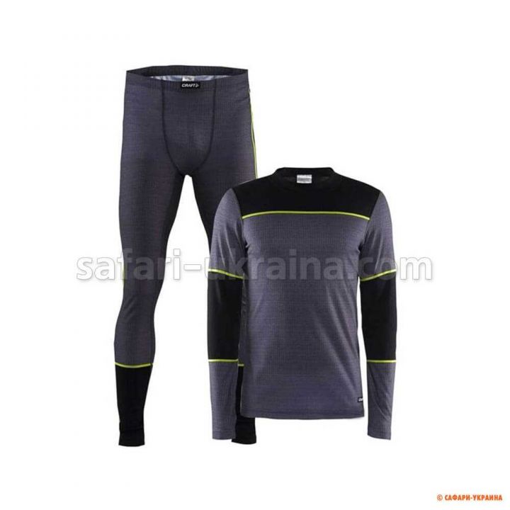 Комплект мужского термобелья Craft Baselayer Set Man Black DK Grey Melange