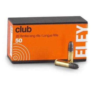 Патрон Eley Club, кал. 22 LR, тип пули: RN, вес: 40grs/2,6г