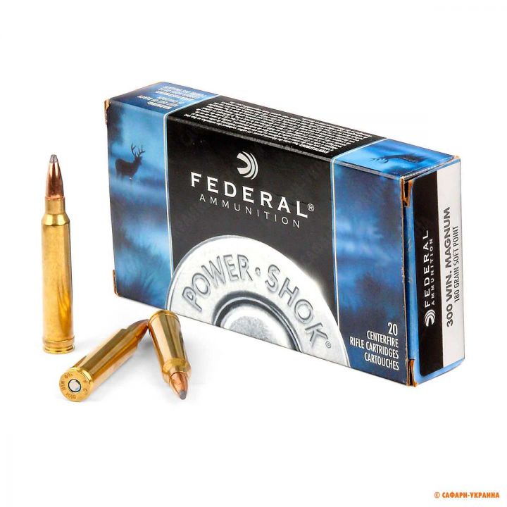 Патрон Federal Power-Shok, кал.300 Win Mag, Speer® Hot-Cor® SP, вес: 11,7 g/180 grs