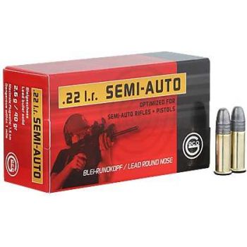 Патрон Geco Semi-Auto кал.22 LR, пуля LRN, масса 2,6 г