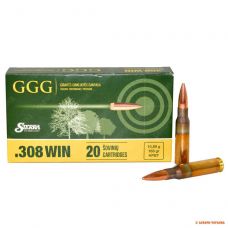 Патрон нарізний GGG HPBT кал.308 Win. Вага 10,89 г